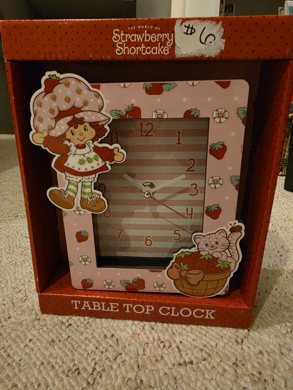 The World of Strawberry Shortcake Pink Table Top Clock